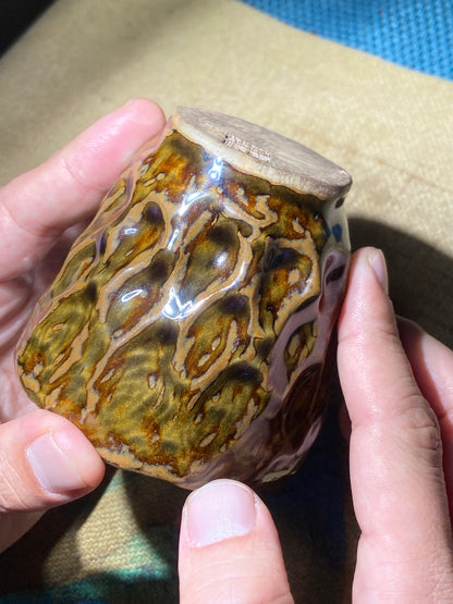 [No.1 Tea Cup]Wood fired landscape founder/ First person pinched pottery | Master Xie Aihua 12-6