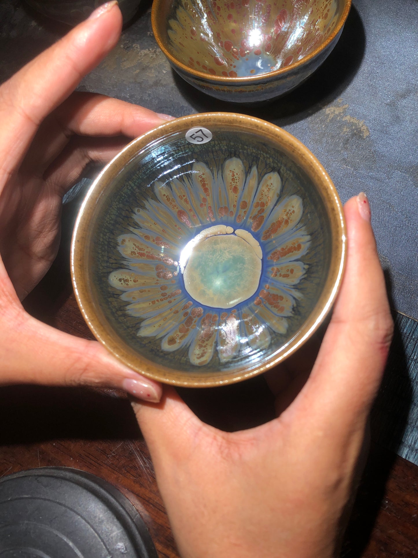 [Claire]Flower Carving Oil Droplet/Non-heritage Inheritor/The First People of Rainbow Glaze| Master JiGuoping 9-1