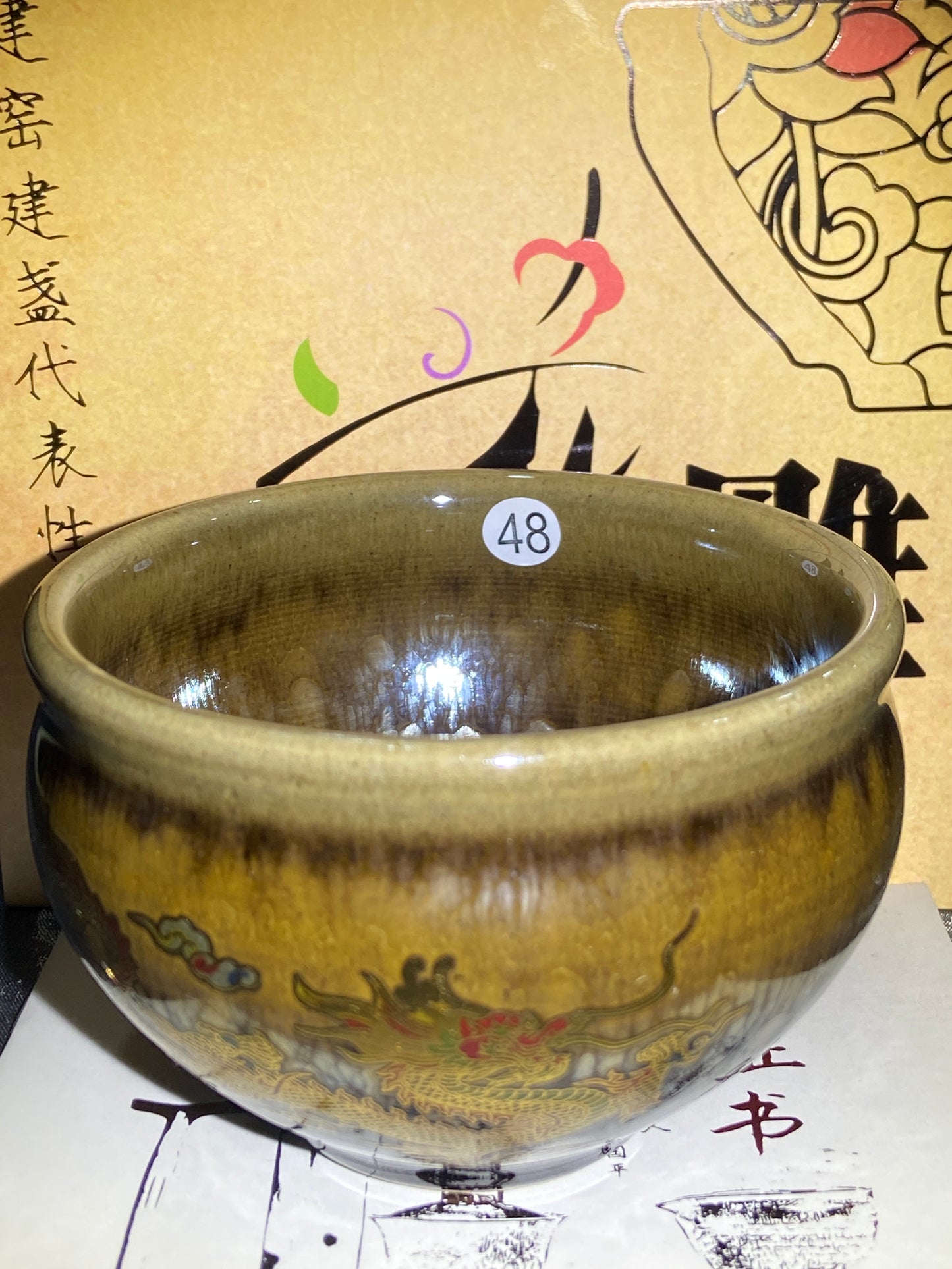 [Claire]Flower Carving Oil Drops/Non-heritage Inheritor/The First People of Rainbow Glaze| JiGuoping10-9