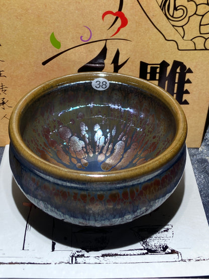 [Claire]Flower Carving Oil Drops/Non-heritage Inheritor/The First People of Rainbow Glaze| JiGuoping10-9