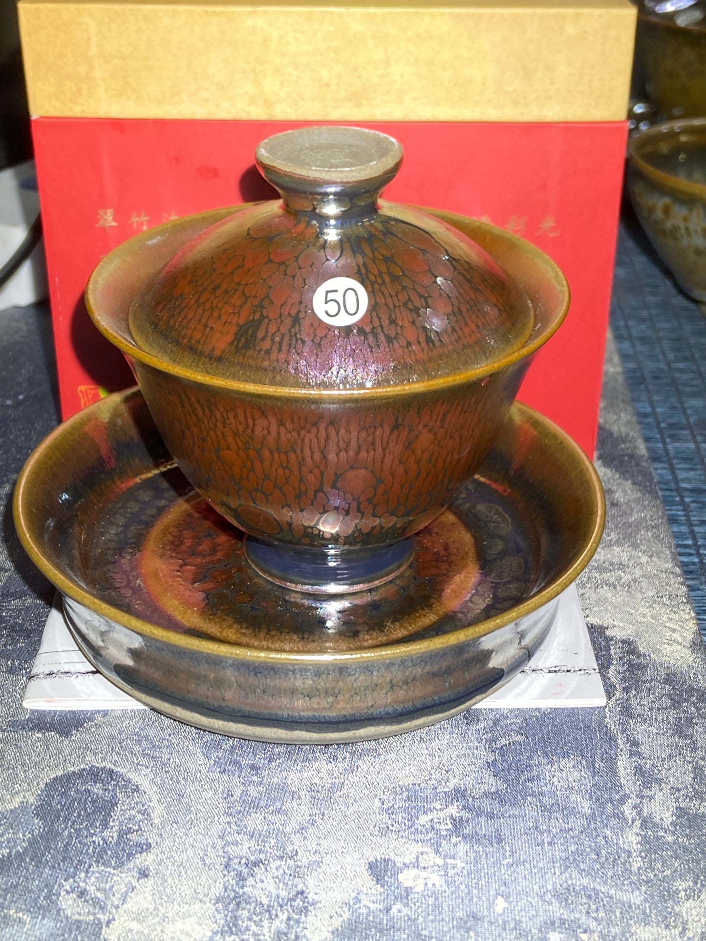[Claire]Flower Carving Oil Droplet/Non-heritage Inheritor/The First People of Rainbow Glaze| Master JiGuoping 9-1