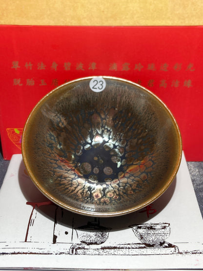 [Claire]Flower Carving Oil Droplet/Non-heritage Inheritor/The First People of Rainbow Glaze| Master JiGuoping 9-1