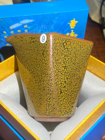[No.1 teacup]Senior Craft Artist/ National Junior Technologist/ Founder of Gold Silk Blue Peacock Glaze| Master Caoweijun 2-24