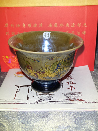 [Claire]Flower Carving Oil Droplet/Non-heritage Inheritor/The First People of Rainbow Glaze| Master JiGuoping 9-1