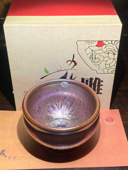 [Claire]Flower Carving Oil Drops/Non-heritage Inheritor/The First People of Rainbow Glaze| JiGuoping8-17