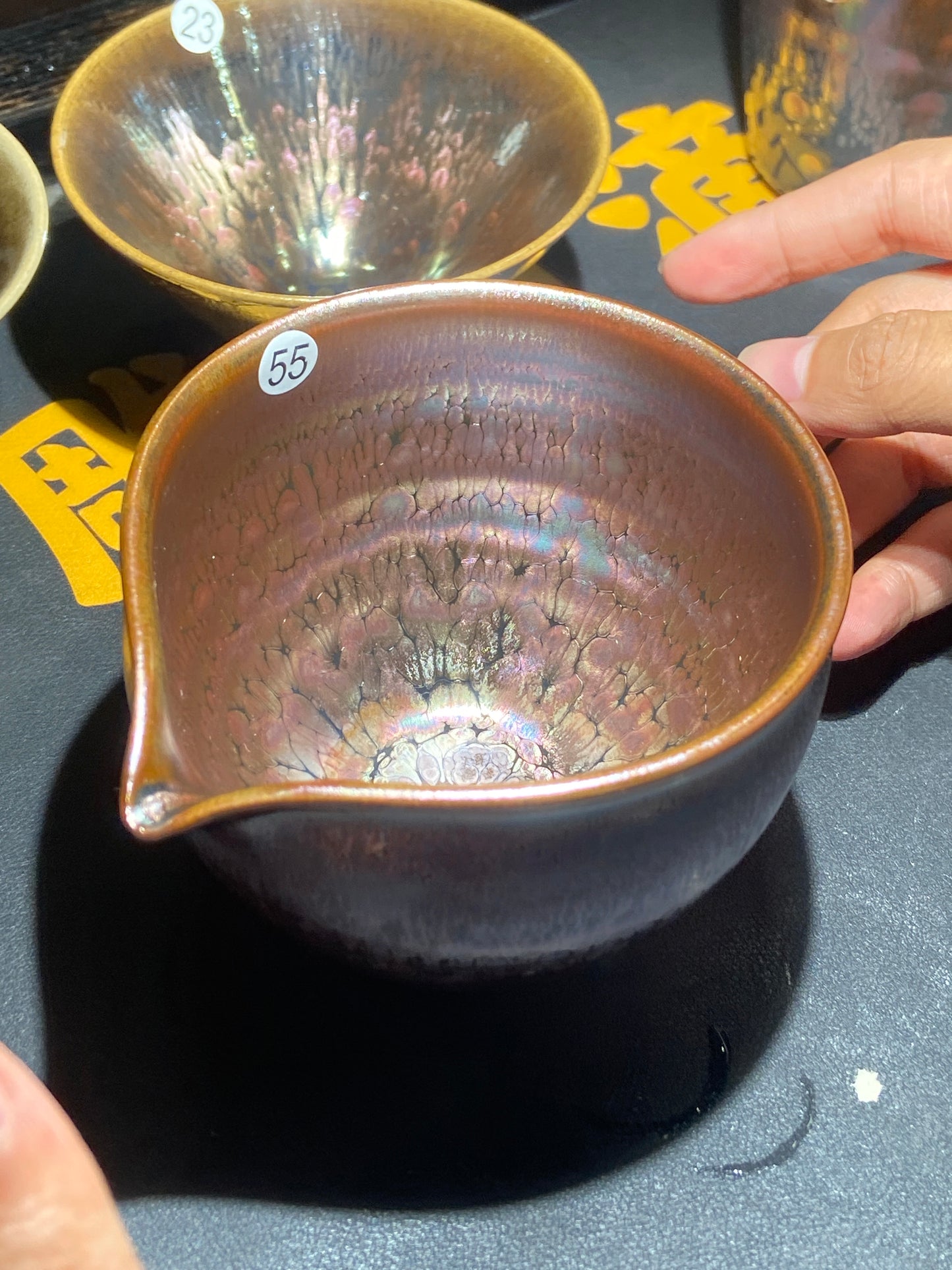 [Claire]Flower Carving Oil Drops/Non-heritage Inheritor/The First People of Rainbow Glaze| JiGuoping8-17