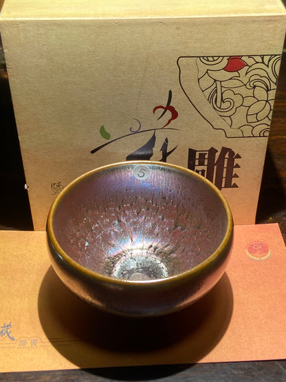 [Claire]Flower Carving Oil Drops/Non-heritage Inheritor/The First People of Rainbow Glaze| JiGuoping8-17