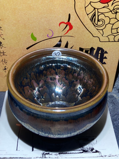 [Claire]Flower Carving Oil Drops/Non-heritage Inheritor/The First People of Rainbow Glaze| JiGuoping10-9