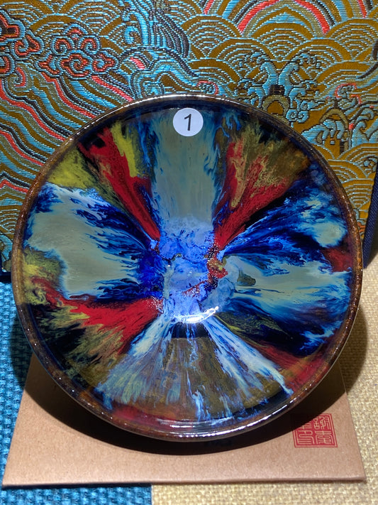 [No.1 Tea Cup]Wood fired landscape founder/ First person pinched pottery | Master Xie Aihua 12-6