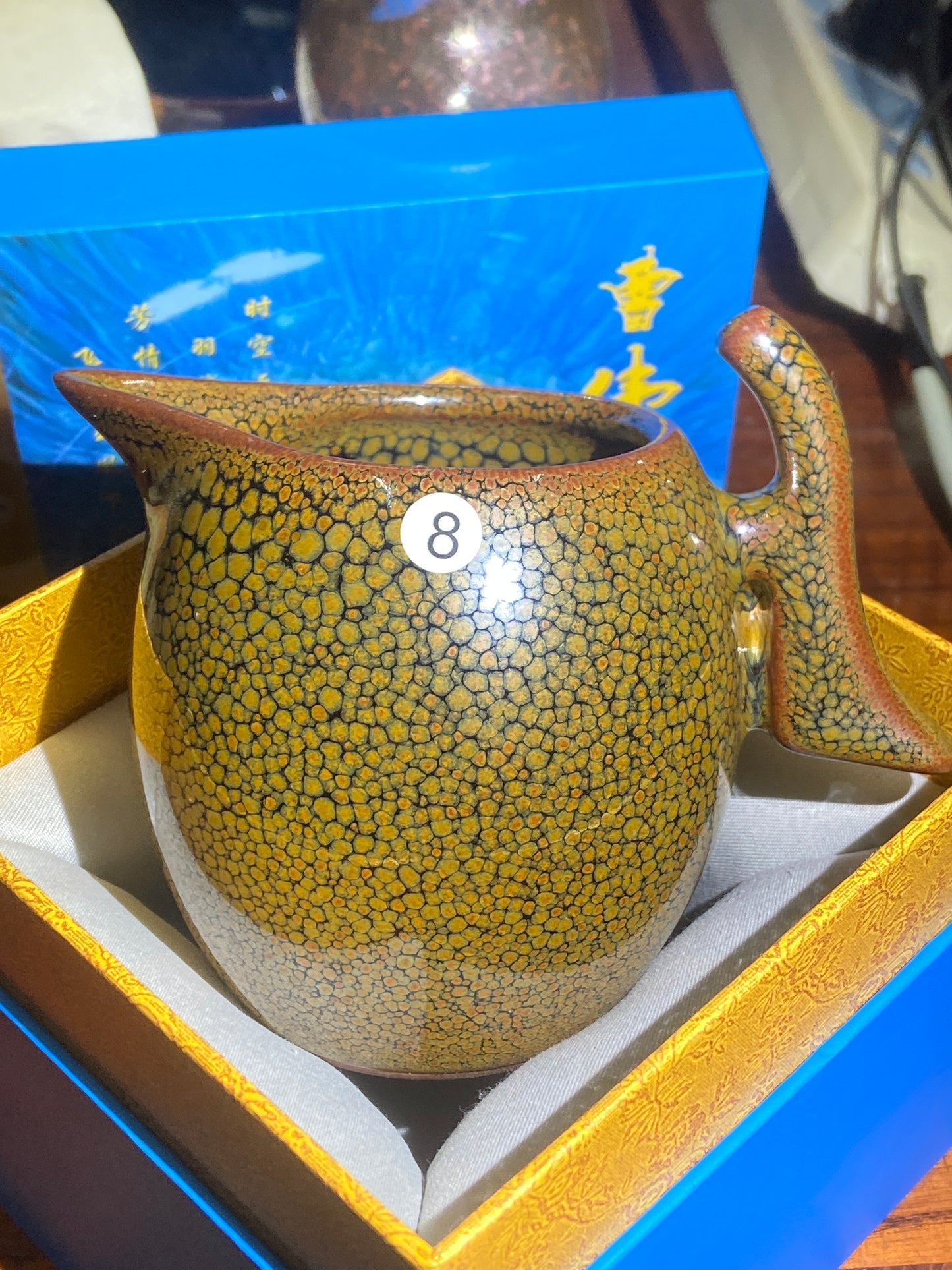 [No.1 teacup]Senior Craft Artist/ National Junior Technologist/ Founder of Gold Silk Blue Peacock Glaze| Master Caoweijun 2-24