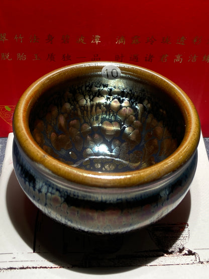 [Claire]Flower Carving Oil Droplet/Non-heritage Inheritor/The First People of Rainbow Glaze| Master JiGuoping 9-1