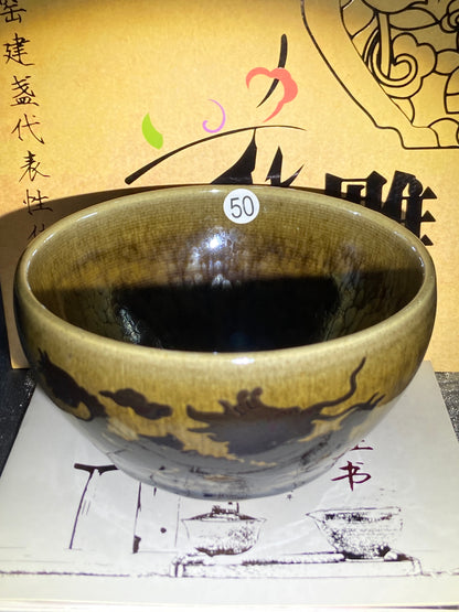 [Claire]Flower Carving Oil Drops/Non-heritage Inheritor/The First People of Rainbow Glaze| JiGuoping10-9
