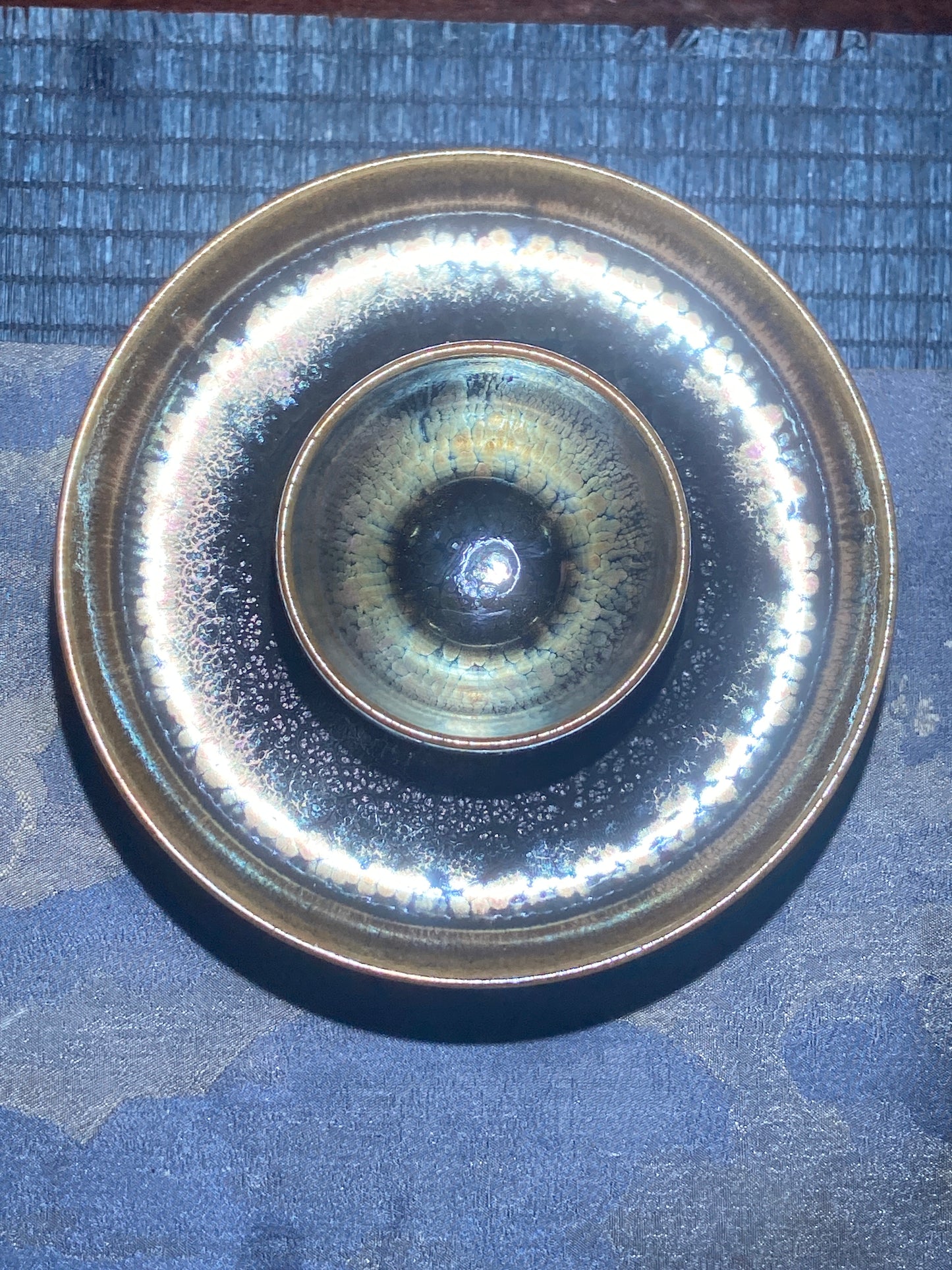 [No.1 teacup]Flower Carving Oil Drops/Non-heritage Inheritor/The First People of Rainbow Glaze| JiGuoping 12-16