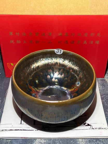 [Claire]Flower Carving Oil Droplet/Non-heritage Inheritor/The First People of Rainbow Glaze| Master JiGuoping 9-1