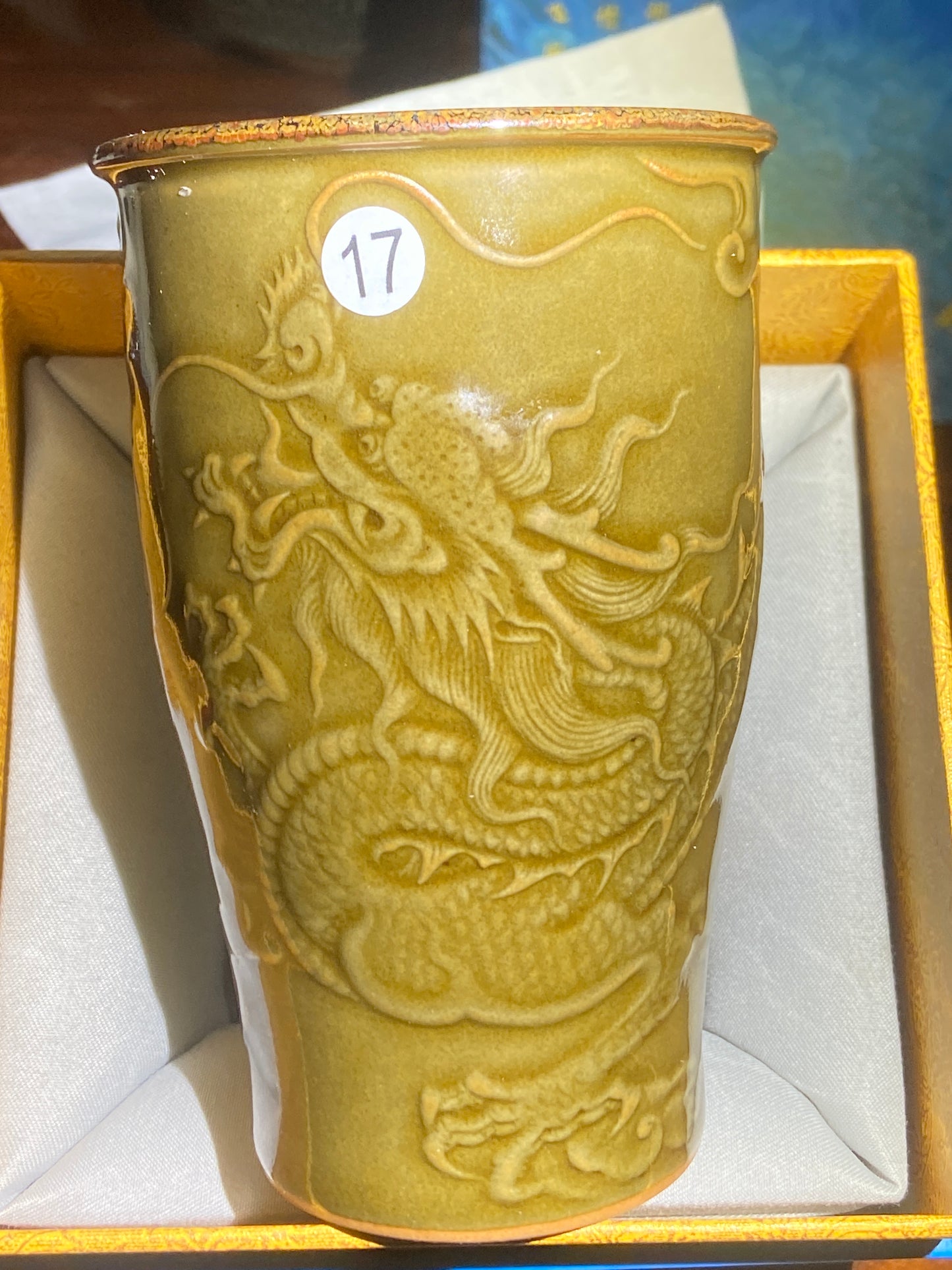 [No.1 teacup]Senior Craft Artist/ National Junior Technologist/ Founder of Gold Silk Blue Peacock Glaze| Master Caoweijun 2-24