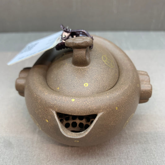 Master fan ze feng Old mud material dark-red enameled pottery 120cc