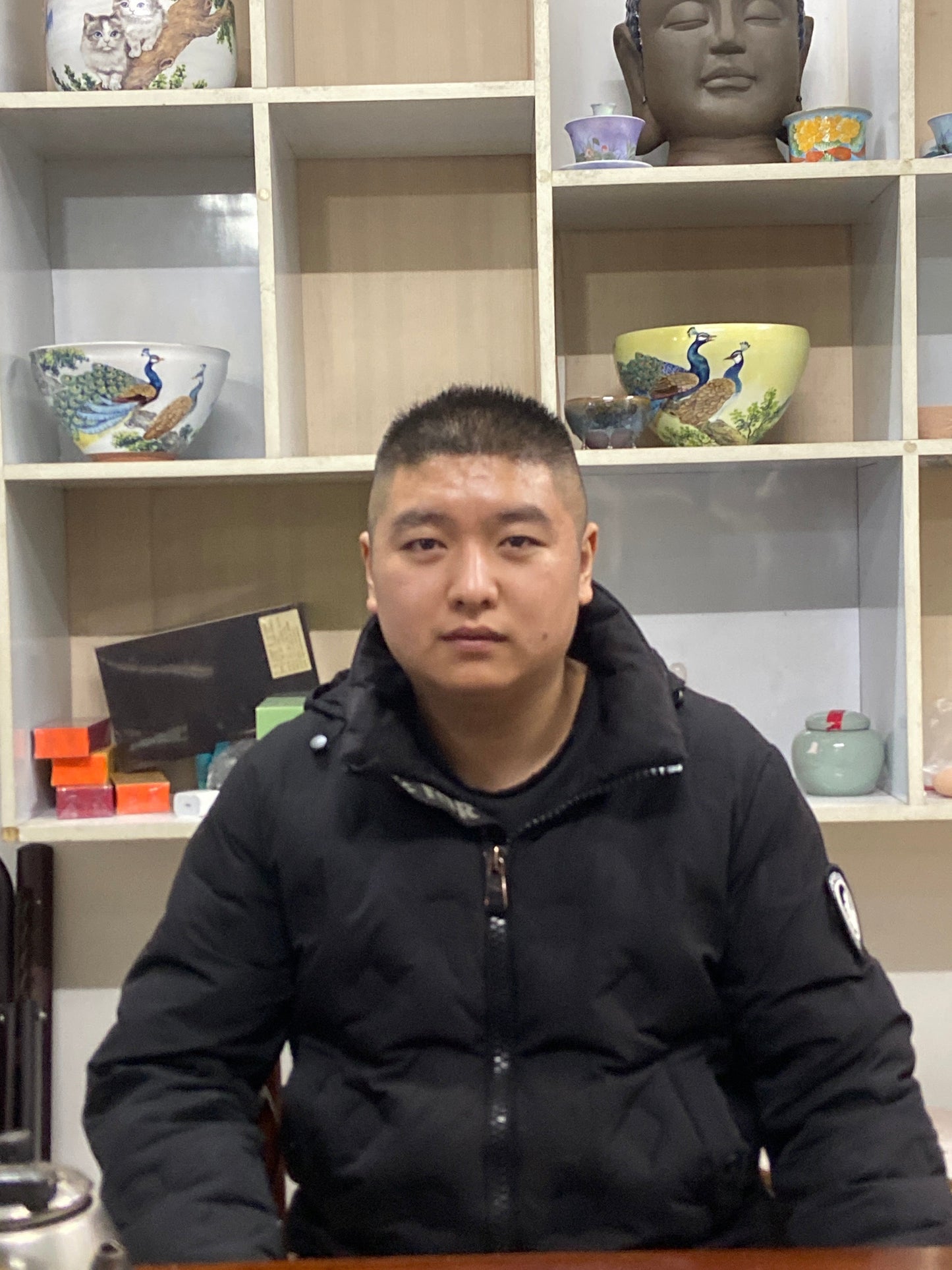 [No.1 teacup]Senior Craft Artist/ National Junior Technologist/ Founder of Gold Silk Blue Peacock Glaze| Master Caoweijun 2-24