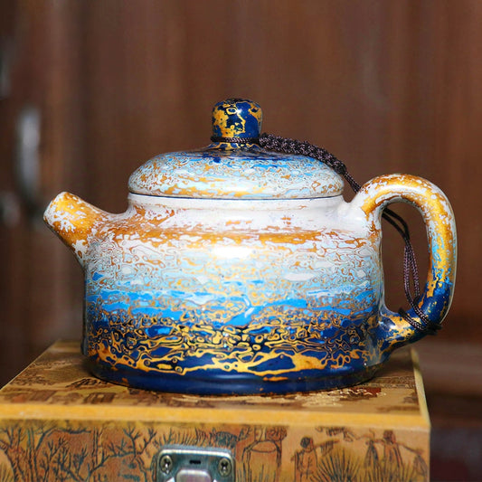 Jianzhan craft, traditional natural lacquer teapot